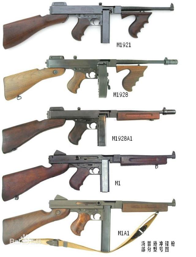 45英寸(1英寸=25.4mm)汤姆逊冲锋枪.