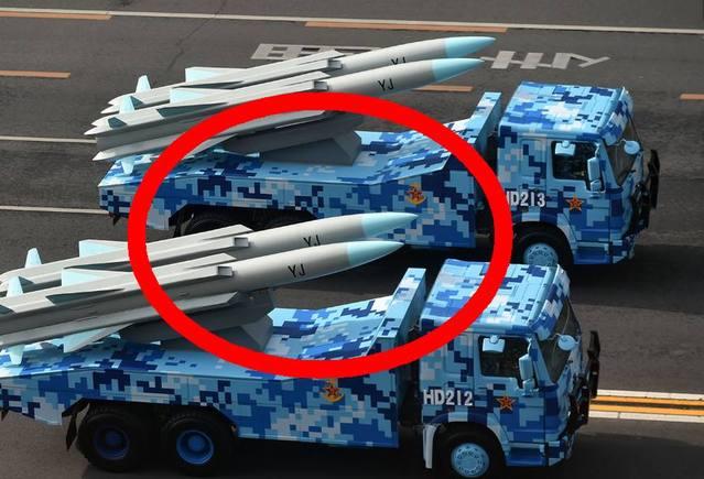 中国军队在建军90周年阅兵中展示了鹰击-12超音速反舰导弹,该导弹能以