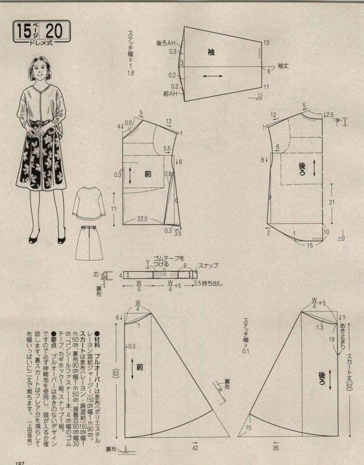 图纸集 | 女士衬衫,t恤,连衣裙的纸样精选