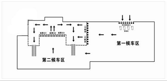 进站流线示意图