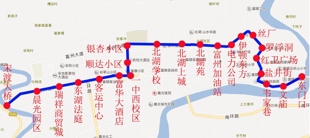 4路公交运行线路