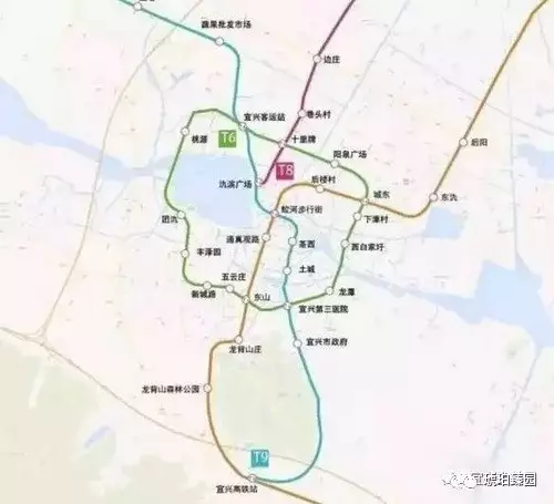 无锡--江阴城际铁路(地铁1号线北延) s2:无锡--宜兴城际铁路(经马山)