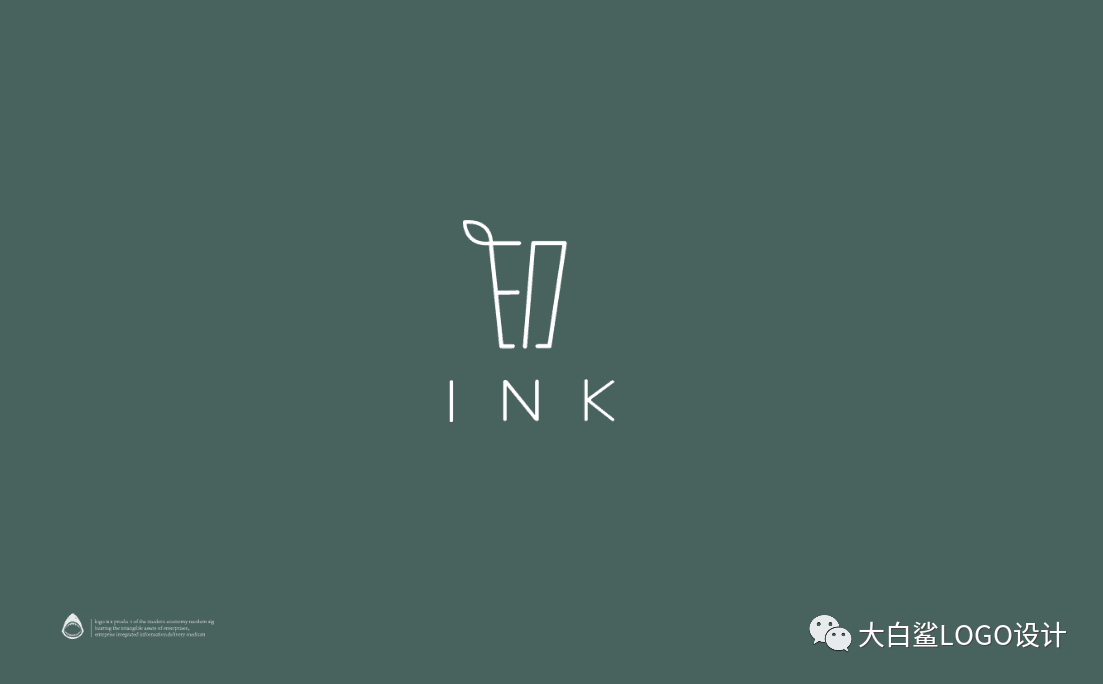 都市休闲饮品品牌logo设计:印.ink【大白鲨作品】