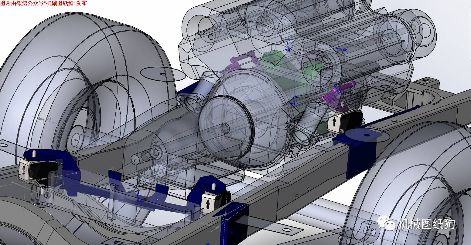 【汽车轿车】uaz汽车框架模型3d图纸 step格式