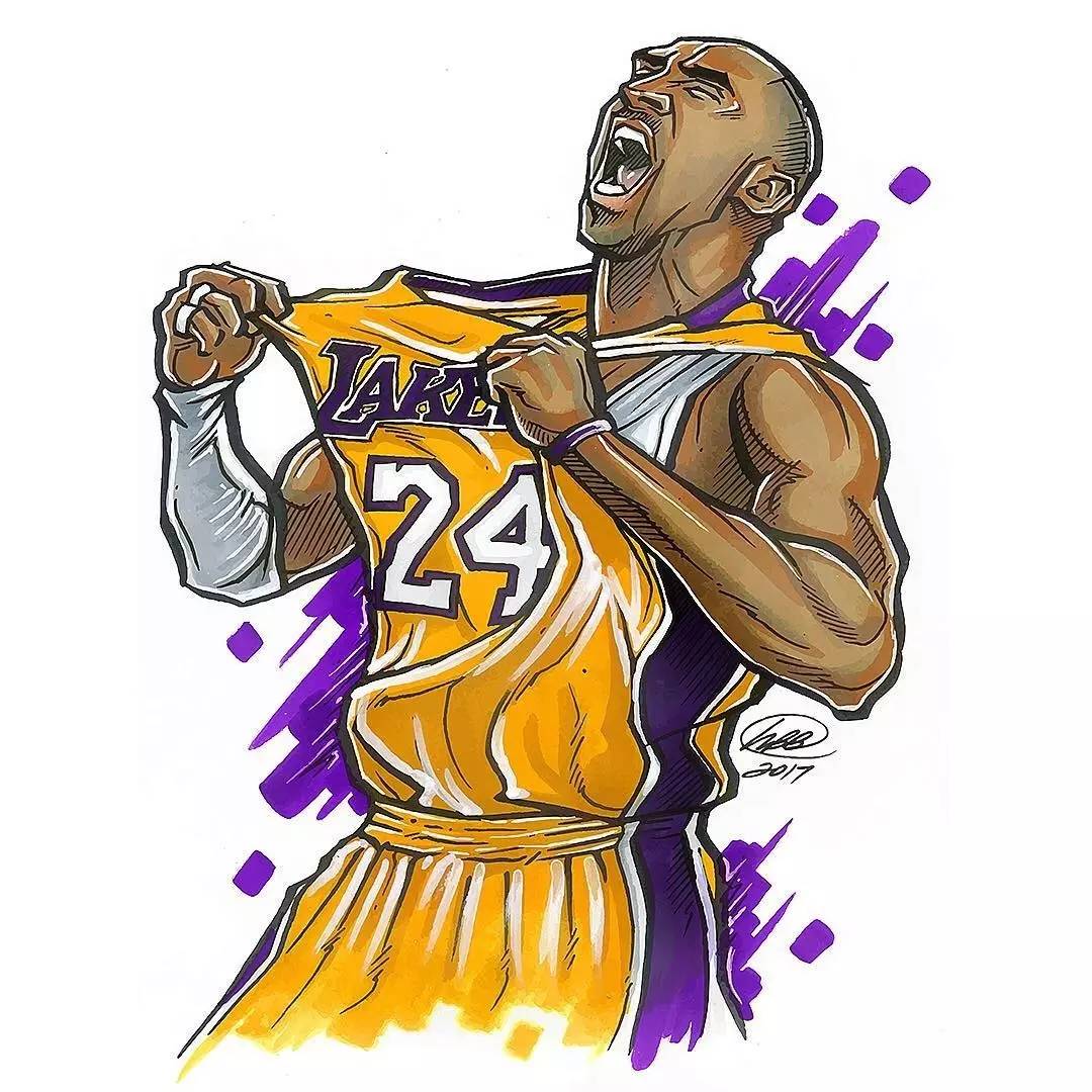 NBA人物 科比|插画|商业插画|wuzikiss - 原创作品 - 站酷 (ZCOOL)