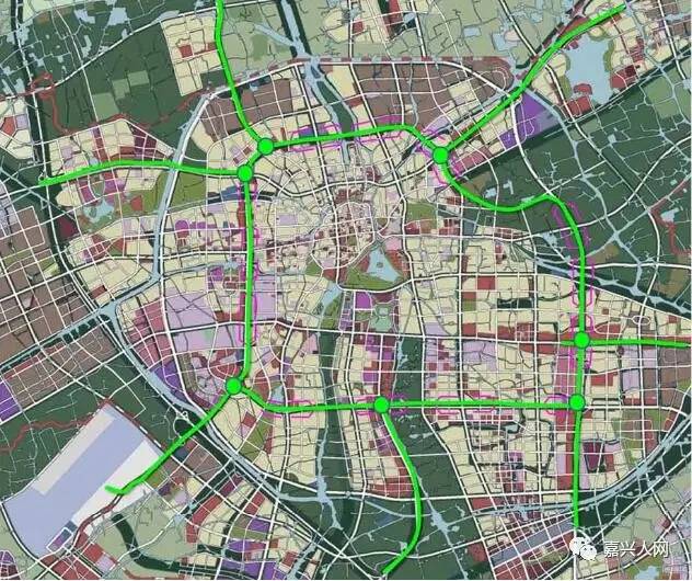 嘉兴市区的快速路规划研究,开始于2014年编制《嘉兴市综合交通规划》