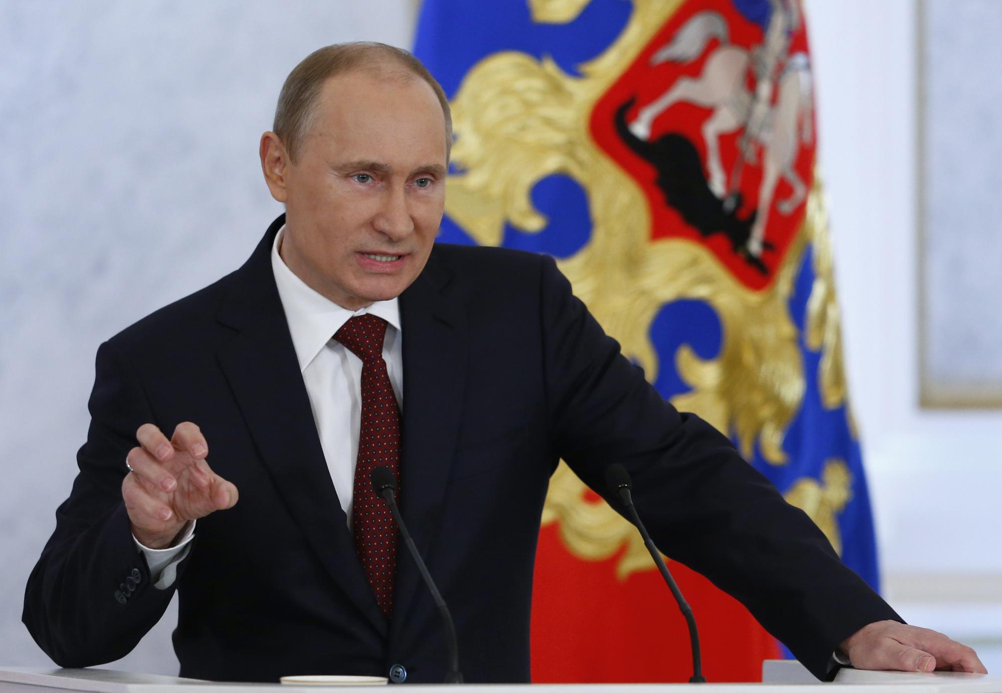 普京将竞选俄总统：俄罗斯将一直向前进