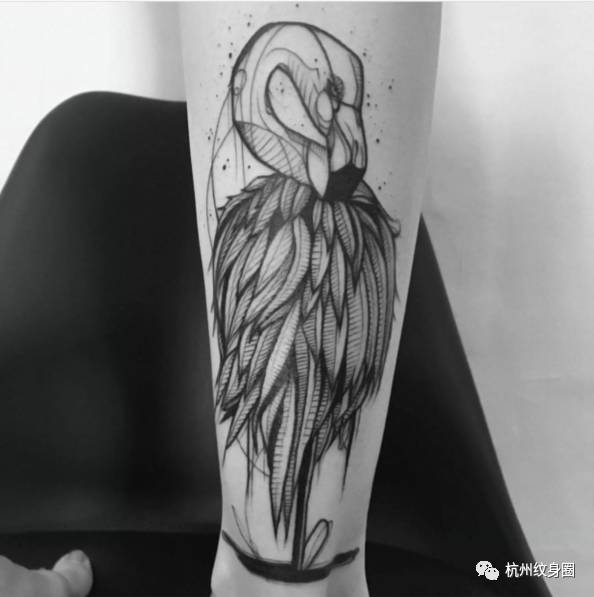 tattoo纹身素材火烈鸟