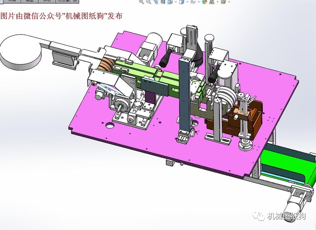 【非标数模】非标自动化钢带螺钉视觉检测机3d模型图纸 solidworks