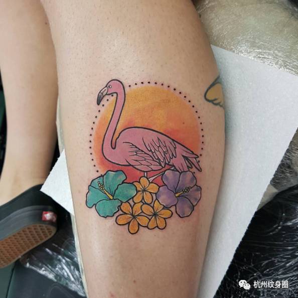 tattoo纹身素材火烈鸟