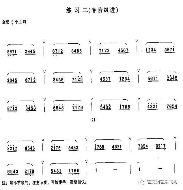 【笛子教学】笛子十讲系列练习二:《音阶级进》戴亚示范(附曲谱)