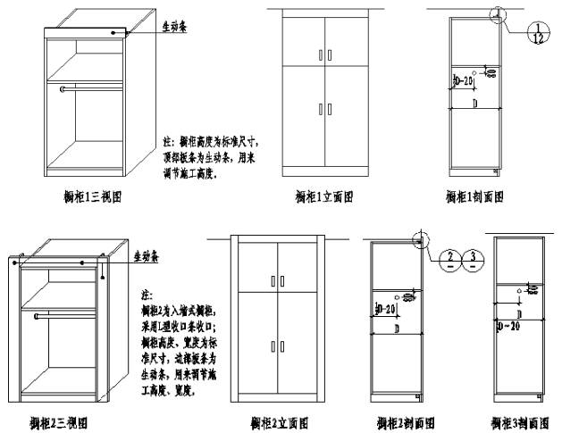 柜类家具构造及收口图解