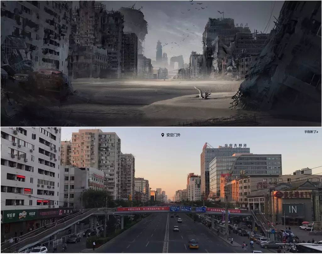画风炸裂!末日科幻风的中国城市