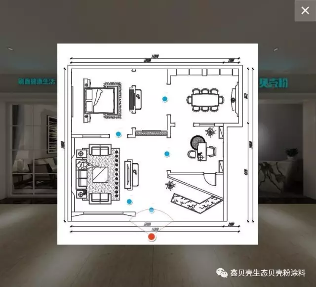 店面案例丨鑫贝壳生态贝壳粉涂料店面vr全景效果图