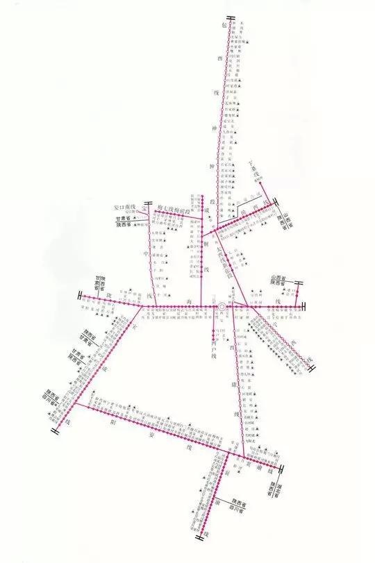 西安铁路局 管辖范围:覆盖陕西全省,辐射周边8个省区市,是进出西北