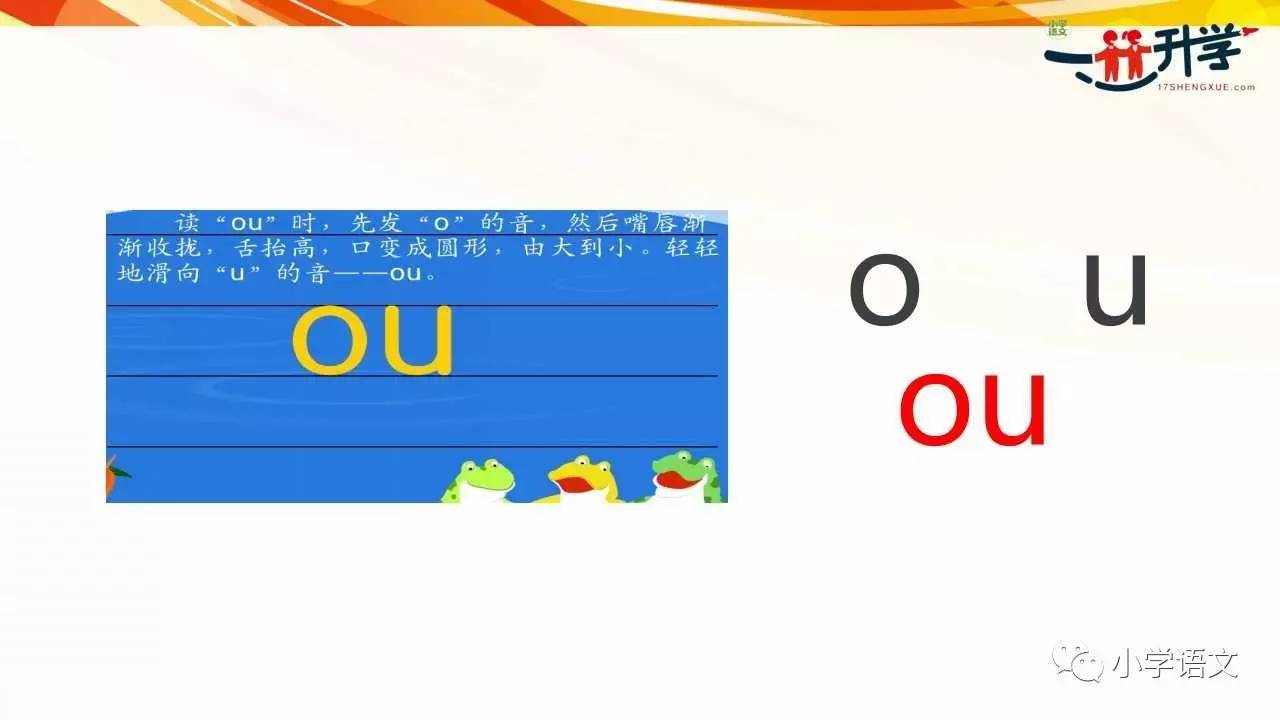 版一年级上册汉语拼音10《ao ou iu》讲解