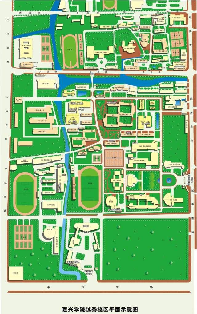 2017 首先附上一张完整的嘉兴学院越秀校区平面图, 是