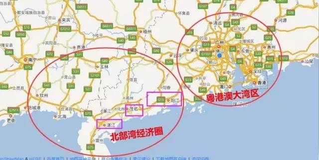 世界双经济圈:以世界级的超级城市为内核,由粤港澳大湾区与北部湾经济