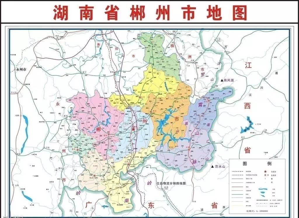 ▼ 郴州市的地图 看起来是不是像一头麋鹿?图片