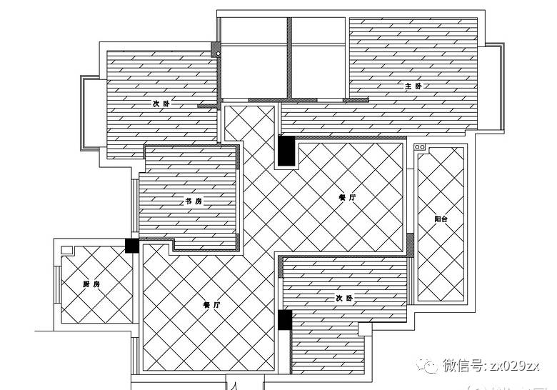 户型地面铺装图