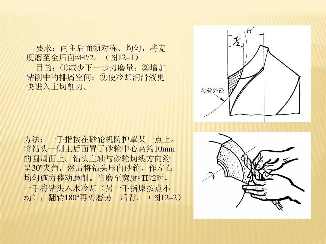 群钻的刃磨方式,请掌握这种高效技能