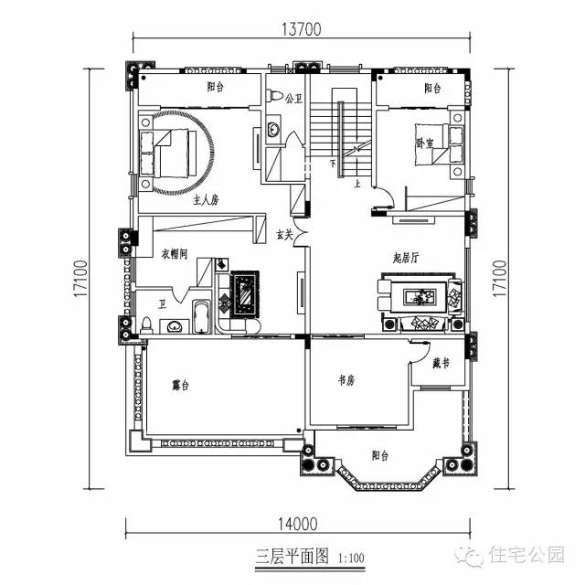 陕西开间12米新农村自建房设计图展示