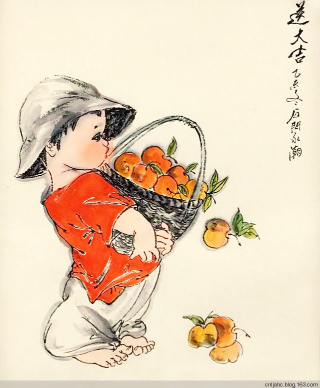 王永潮童趣题材的国画《六七十年代农村孩子玩什么》