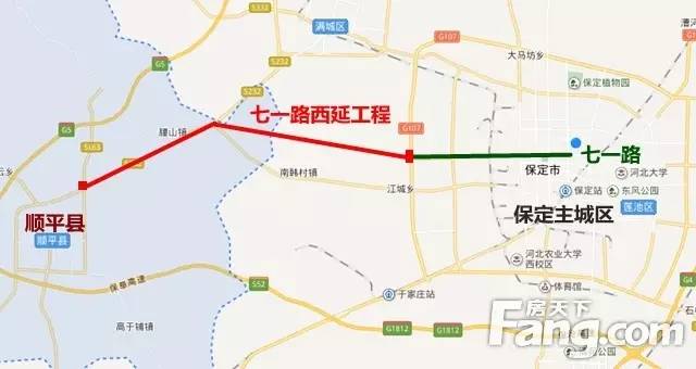 项目名为张石(京昆)高速公路新增顺平至保定连接线工程(即七一路西延)