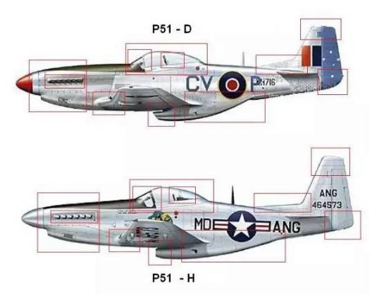 的对比小编认为p51d是活塞战斗机颜值巅峰(性能巅峰肯定是从p51h,p47n