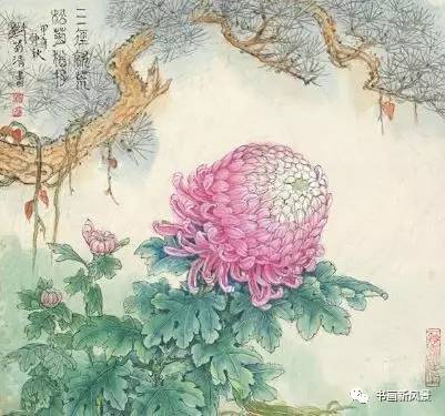 刘菊清善于将优美的古典诗意无缝融入到画面中,读她的菊画,可以从中