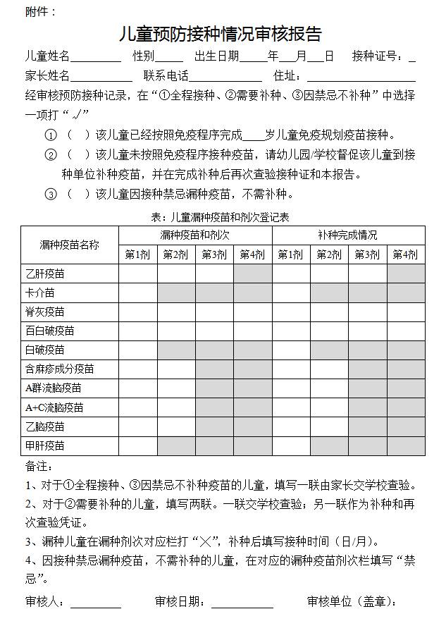 尊德天城伟才幼儿园 关于常德市入托,入学儿童预防接种证查验通知!