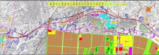 蕲春中轴线规划图蕲太高速路线图时间表曝光