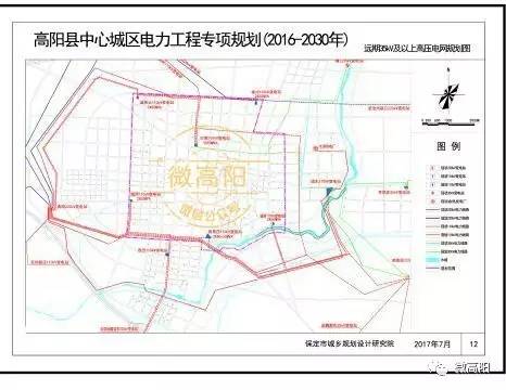 公告关于高阳县中心城区燃气工程道路交通电力工程专项规划公示的公告