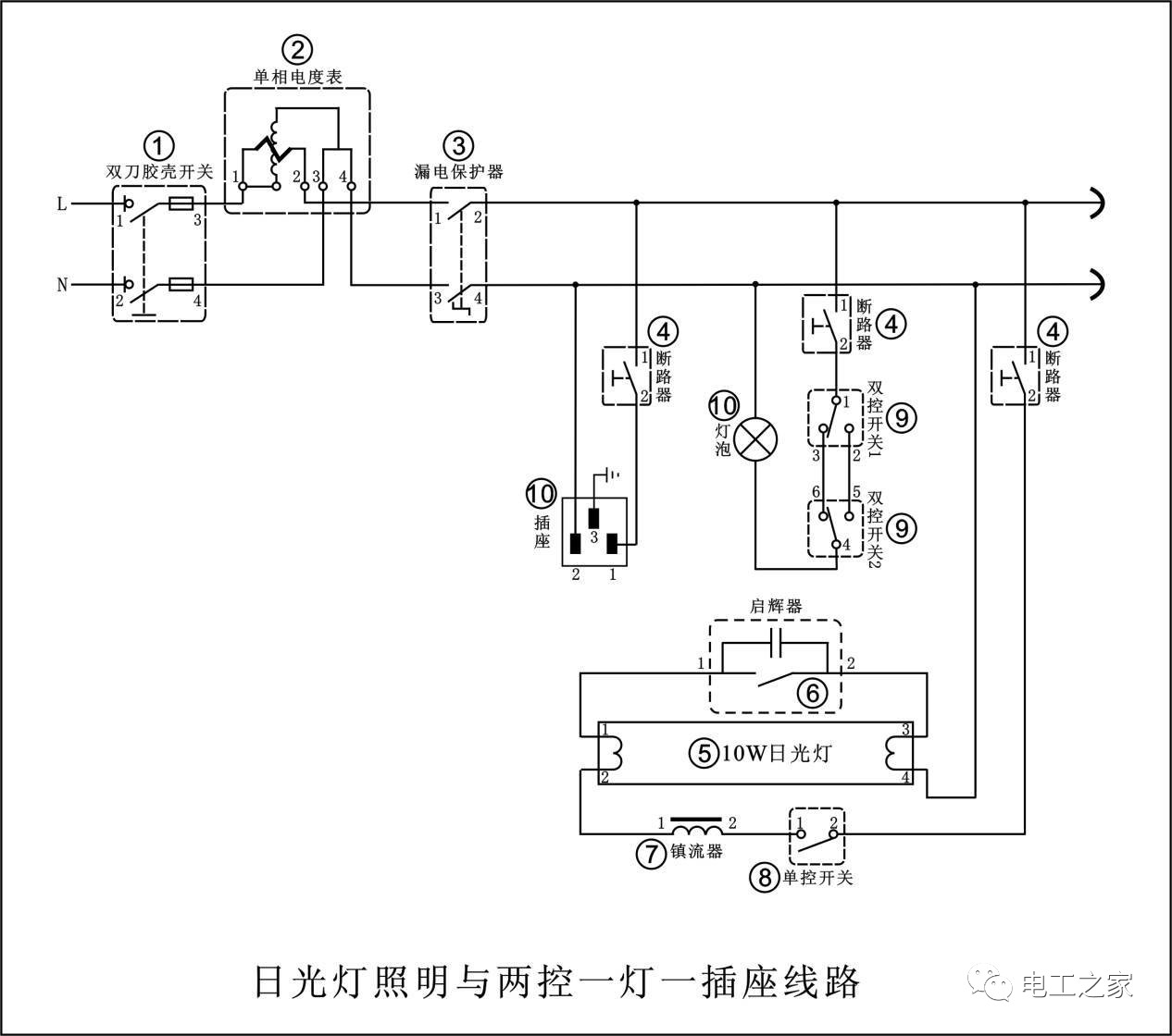 电工实操考核中,最经典的7张电路图,全看懂的给你点个