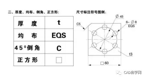 机械制图cad常用符号