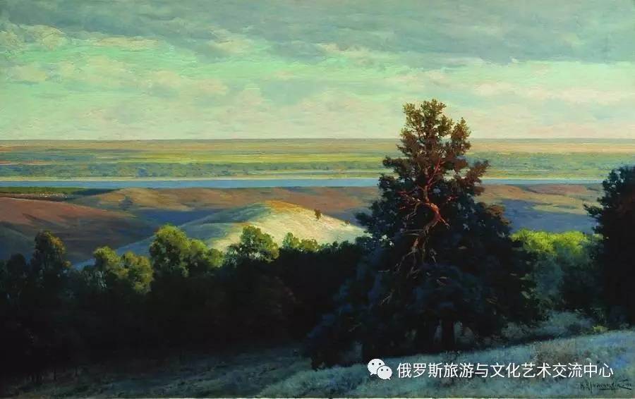 艺术乌克兰画家雅科夫列夫的油画风景作品