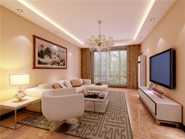 邯郸旺峰嘉苑三室两厅124平米现代风格装修案例效果 