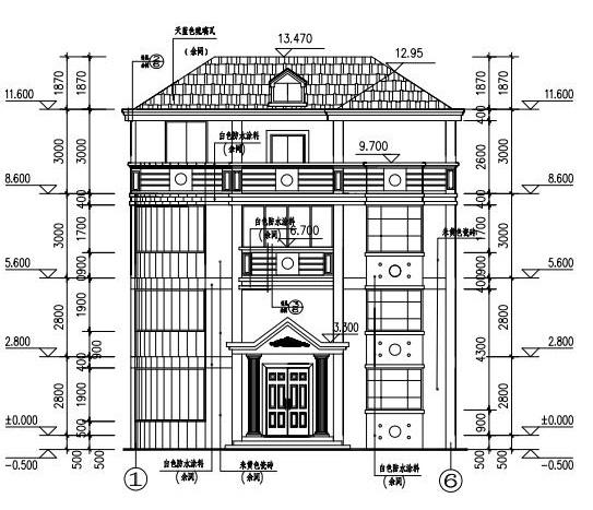 12x12米4层农村自建房,造价40万,含平面和立面图