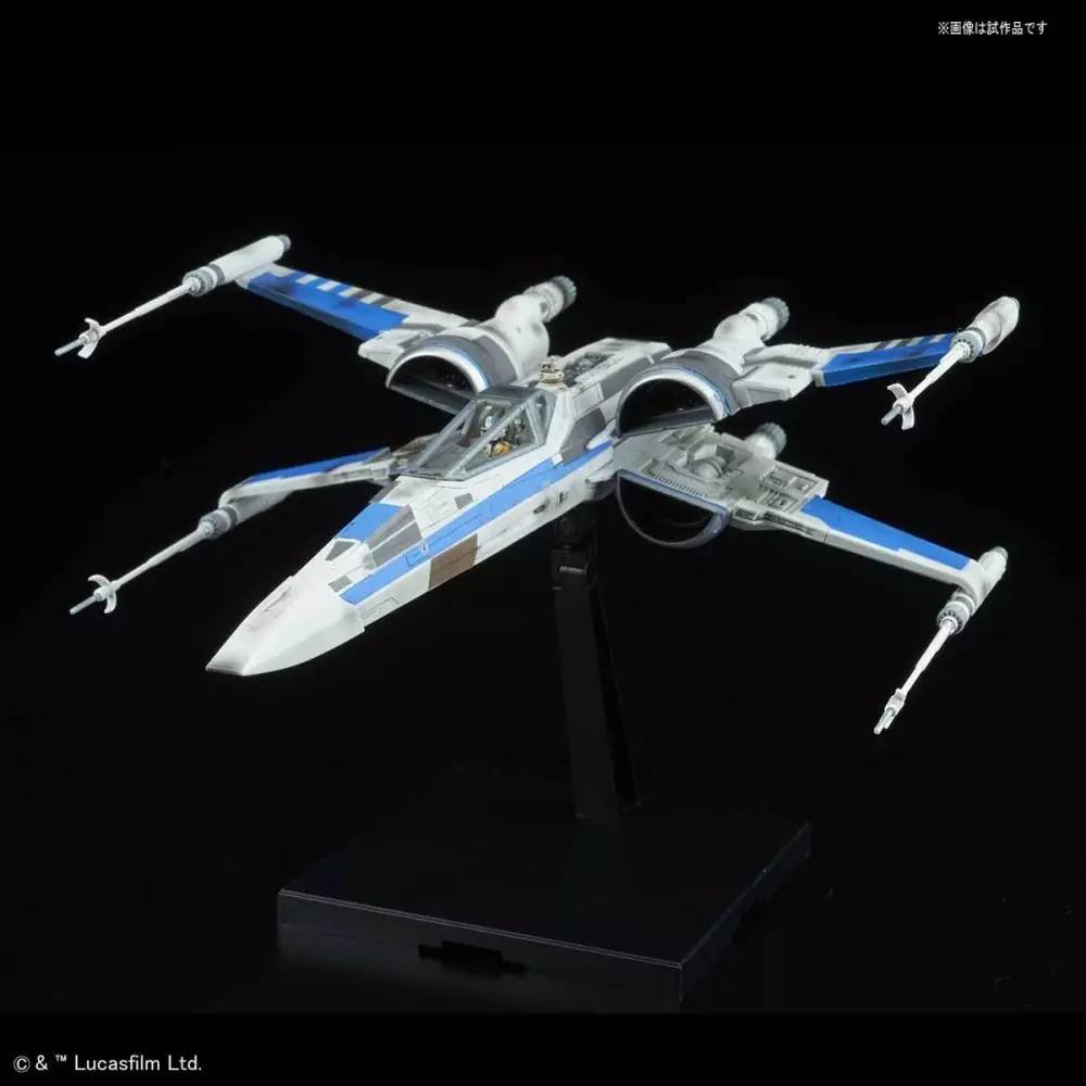 新品预告 万代 1/72 星球大战8 最后的绝地武士 x-wing战机 blue中队