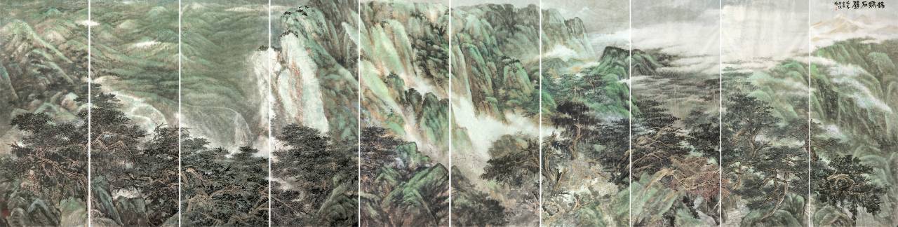知名画家萧海春一直以雄浑,清润的山水画名世