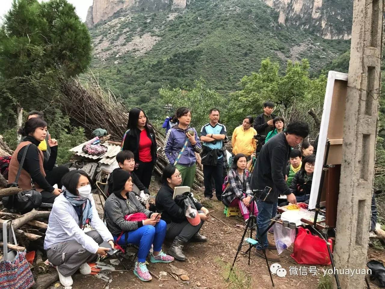 百画苑油画院太行山写生花絮