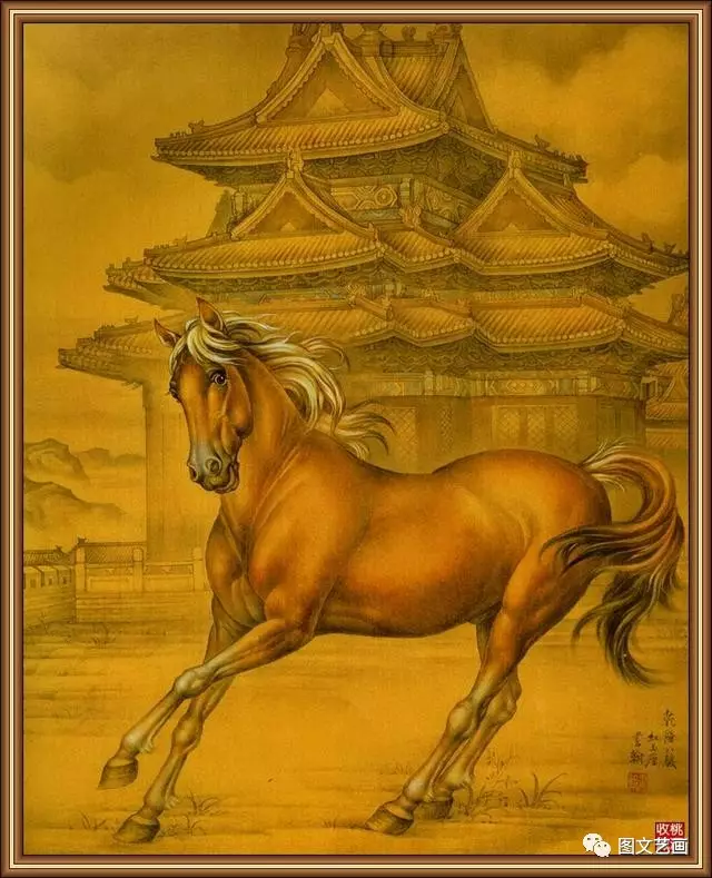 田书翰工笔画(马),国画欣赏,出神入画