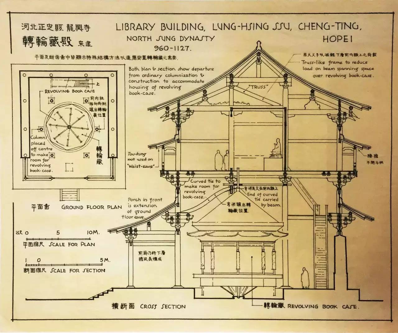 匠心天成梁思成建筑手绘