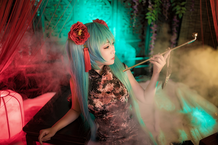 miku插画初音旗袍cosplay