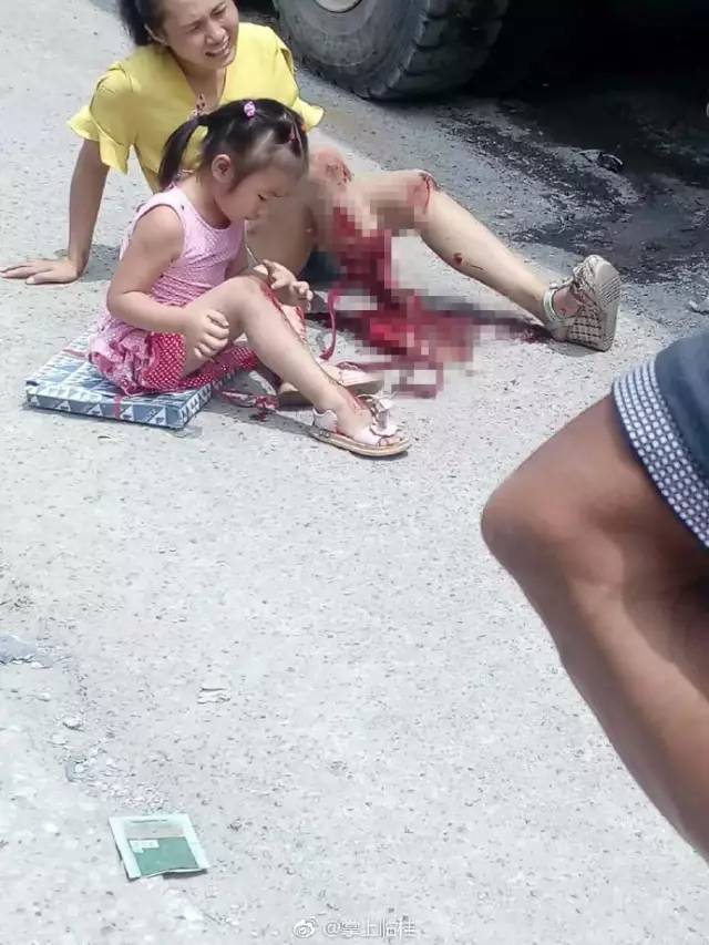 桂林母女3人被大货车碾压,小女孩没了