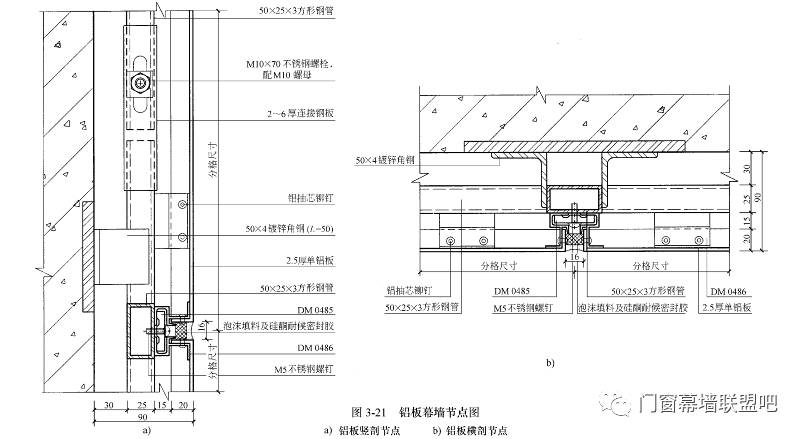 铝板幕墙石材幕墙玻璃幕墙施工节点做法100多张详图