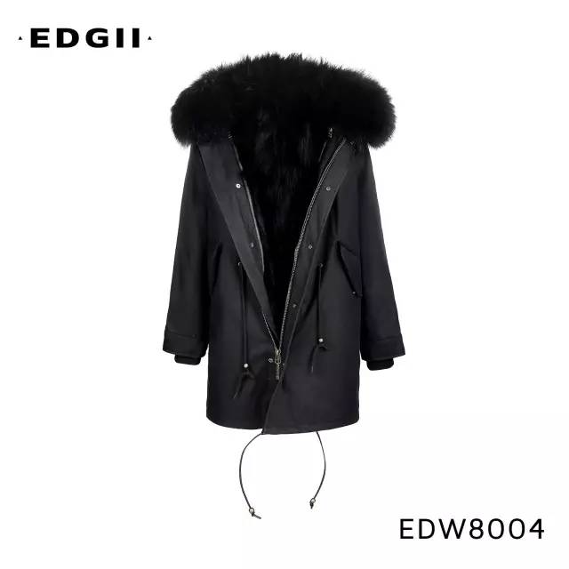 看明星限量合作款的EDGII皮草派克大衣如何上演