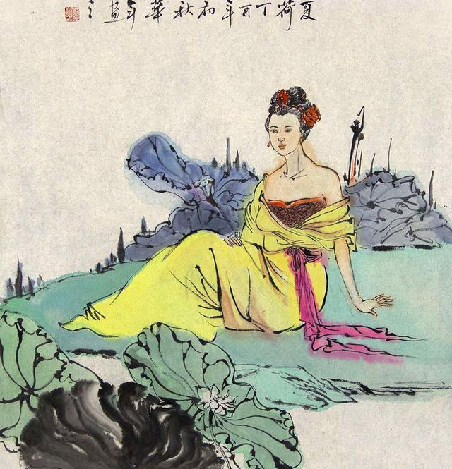 艺术家刘华年国画人物赏析画风精美有灵性也有个性