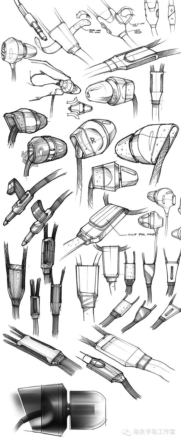 素材优秀工业设计手绘线稿留着慢慢练习