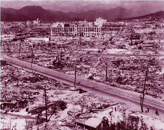 "小男孩"和"胖子",广岛,长崎原子弹爆炸场景照片